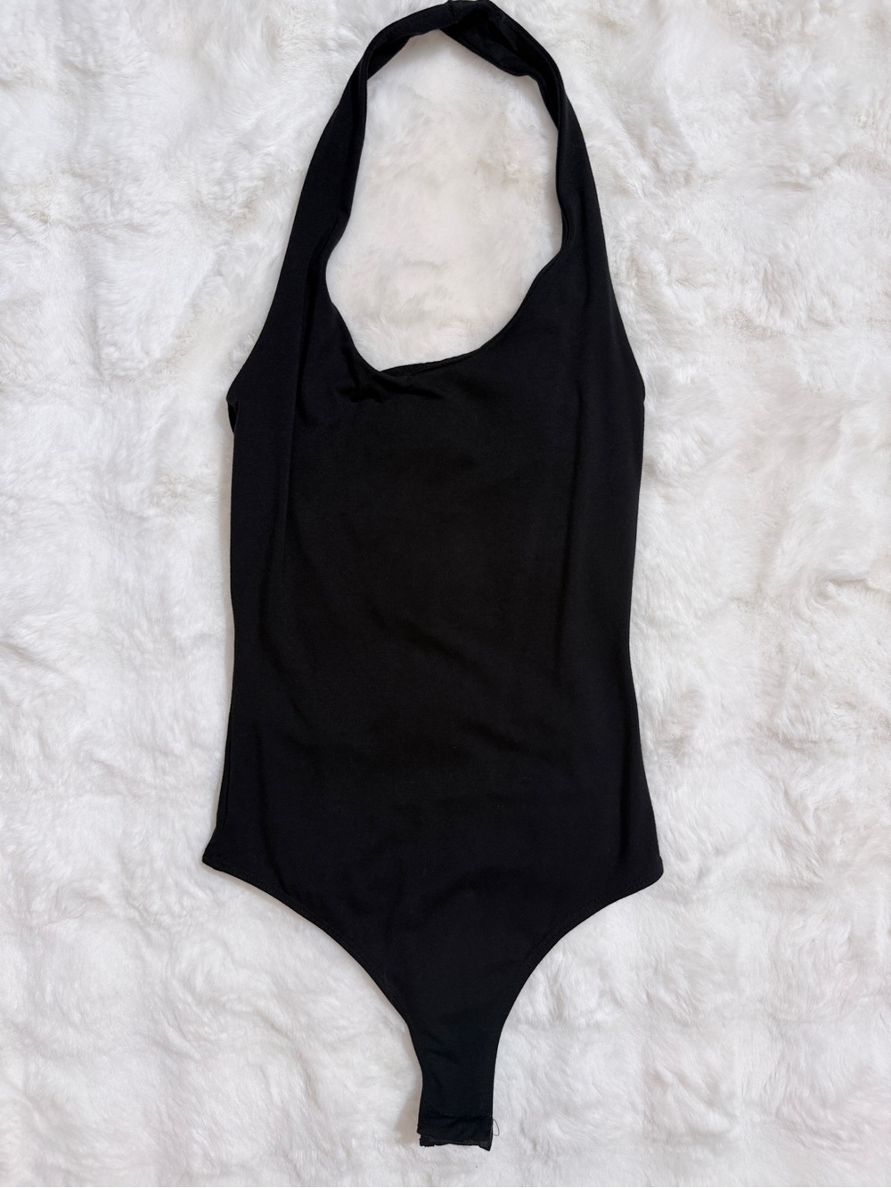 Threaded Rose Black Halter Bodysuit XS NWOT